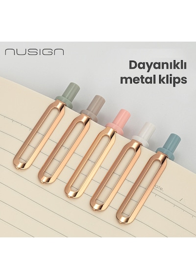 Nusıgn Jel Kalem 0.5 Mm İnce Uç Pürüzsüz Yazı Kalemi Çok Renkli