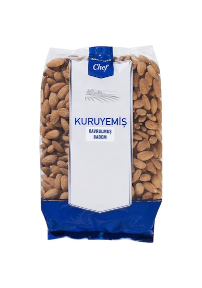 Metro Chef Kavrulmuş Badem İçi 1 Kg - Tuzlu Amerikan Badem 2'li Ekonomik Paket - 2 Adet Tarı