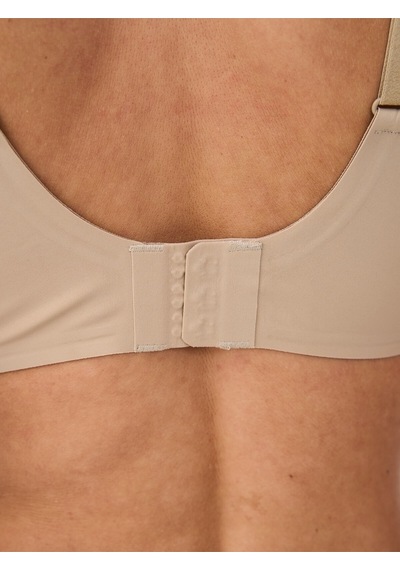 Alya Underwear Kadın Dikişsiz Sütyen Çıkarılabilir Yuvarlak Kaplı Lazer Kesim Görünmez Sütyen Siyah Taş Rengi