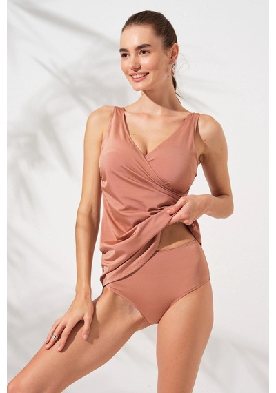 Pierre Cardin Mara Kruvaze Formlu Tankini Takım Bronz 231501