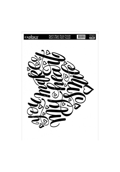 Kts-19 Siyah Beyaz Kumaş Transfer 21X30