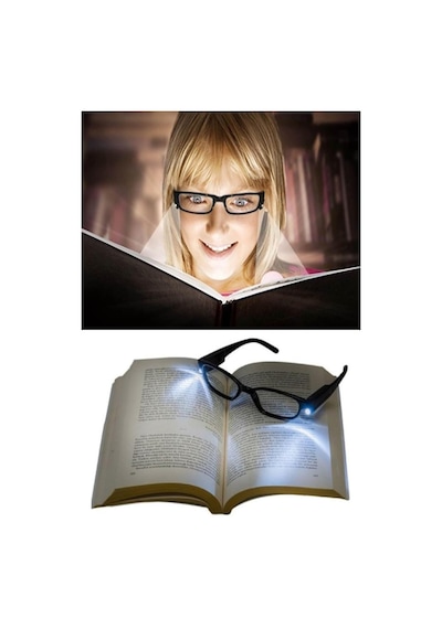 Led Işıklı Kitap Okuma Gözlüğü Gri