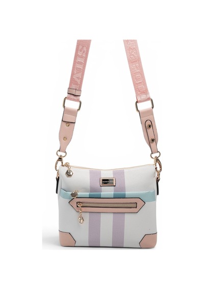 Silver & Polo Silver Polo Lila - Pembe Ekose Kadın Çapraz Çanta Sp1110