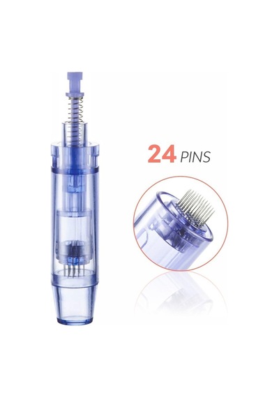 Dermapen Iğnesi- Mavi Kapaklı 24 Iğneli - 10 Adet
