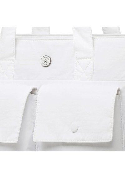 Smart Bags Mikro Poly Kumaş Büyük Boy Kadın Omuz Çantası 3345 Beyaz