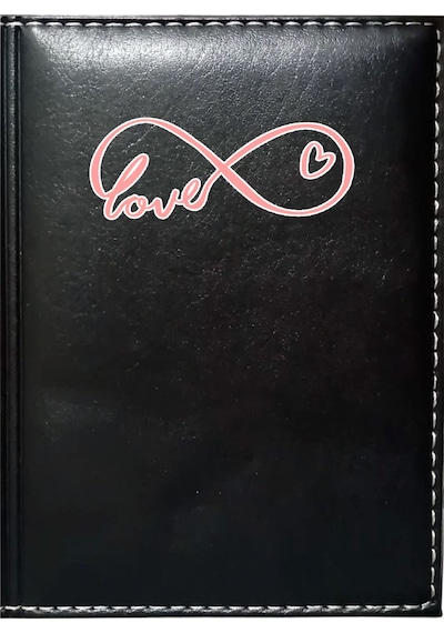 Promosyon Denizi I Love You 2 Görselli Siyah Ruhsat Kabı