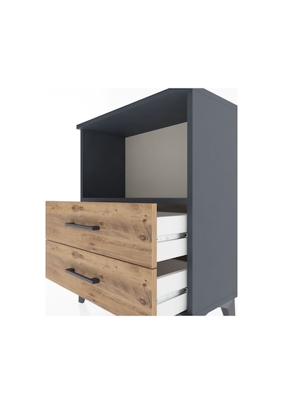 Arges Komodin 2 Çekmeceli 60x30x80 Antrasit-çam Antrasit