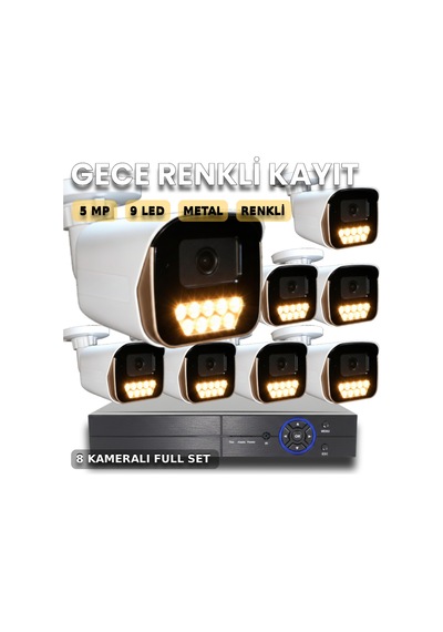 Tam Kapsam: Omnı-8x Metal Kasa Full Hd Renkli Gece Güvenlik Sistemi