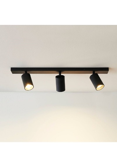 Riolight Modern Siyah Mutfak,salon,giyinme Odası,cafeler İçin Metal 3lü Led Spot Avize Ampul Dahil Siyah