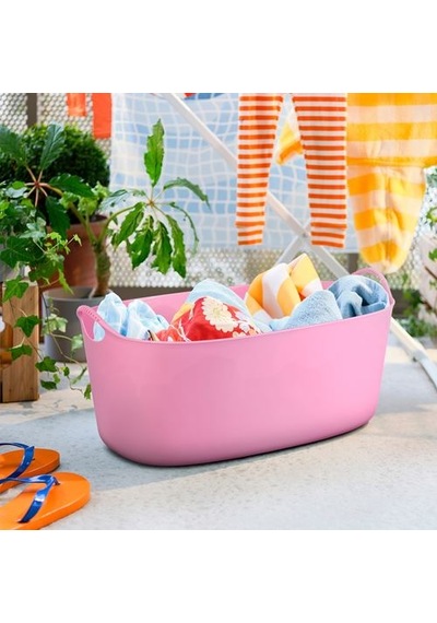 Ikea Torkıs Çamaşır Sepeti, Pembe, 35 Lt