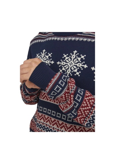 Jack & Jones Erkek Kazak 12248145 Jjxmas Snowball Knıt Lacivert