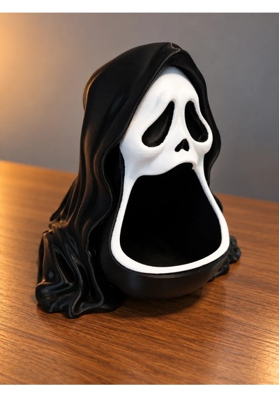 Halloween Cadılar Bayramı Dekoratif Kapüşonlu Korku Maskesi Şekerlik Kase Masa Üstü Dekor