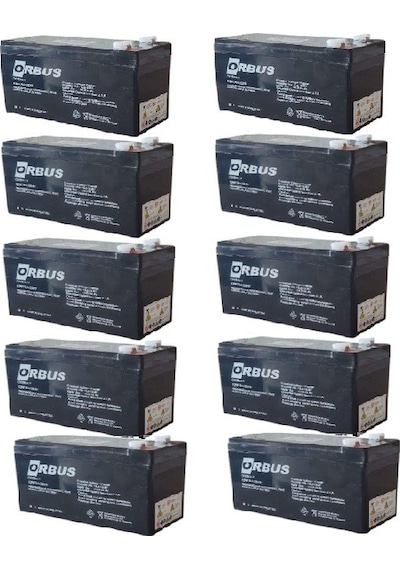 Orbus 12v 7ah Amper Agm Jel Orbus Akü 10'lu Paket