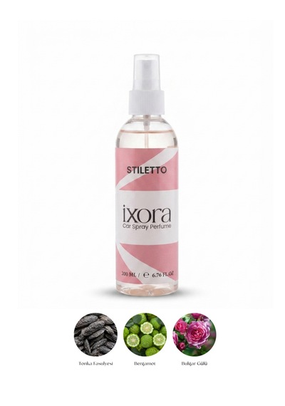 Oto Parfüm Stiletto - Bulgar Gülü, Bergamot- Sprey Araç Kokusu 200 Ml