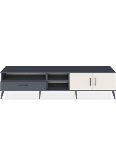 Arges Tv Ünitesi 3 Raflı Tek Çekmeceli 2 Kapaklı 220x30x51 Antrasit-aytaşı/antrasit Aytası/antrasıt - Antrasıt Arges Tv Ünitesi 3 Raflı Tek Çekmeceli 2 Kapaklı 220x30x51 Antrasit-aytaşı/antrasit Aytası/antrasıt - Antrasıt