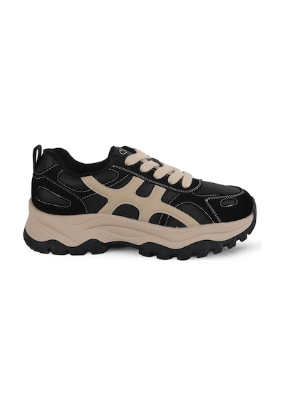 Guja Kadın Spor Ayakkabı 374-1 Bej Süet Detaylı Kalın Tırtıklı Taban Rahat Chunky Günlük Sneaker Siyah Guja Kadın Spor Ayakkabı 374-1 Bej Süet Detaylı Kalın Tırtıklı Taban Rahat Chunky Günlük Sneaker Siyah