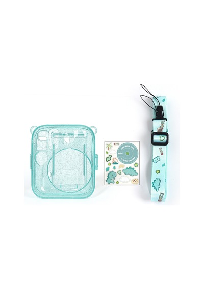 Instax Mini 13 Yeşil Fotoğraf Makinesi + Deri Albüm + Pleksi Kılıf + 10'lu Film Hediye Seti