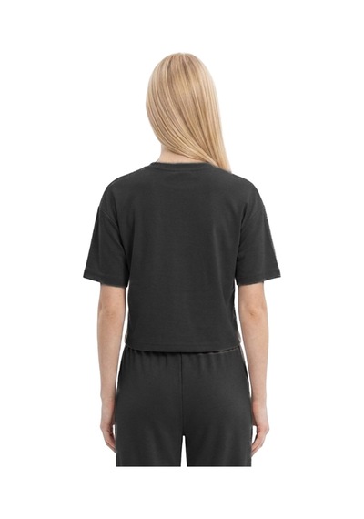 Cottonhıll Premium - Sway Collection Siyah Modal Bisiklet Yaka Nervür Dikiş Detaylı Tişört