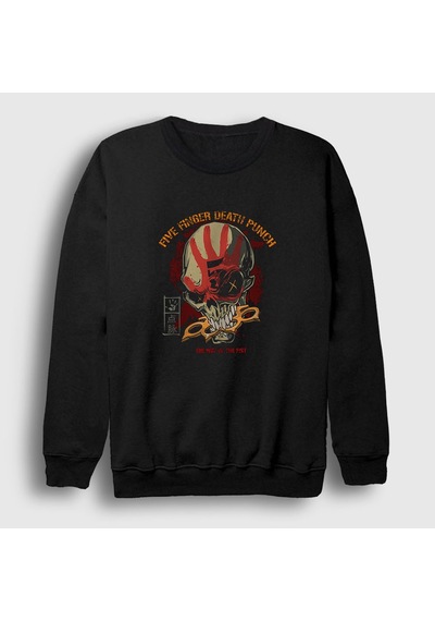 Presmono Unisex Fist Five Finger Death Punch Sweatshirt Siyah