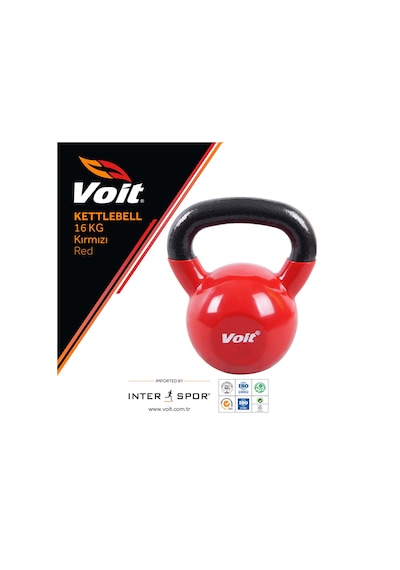 Voit Vinyl Kettlebell 16  KG Kırmızı