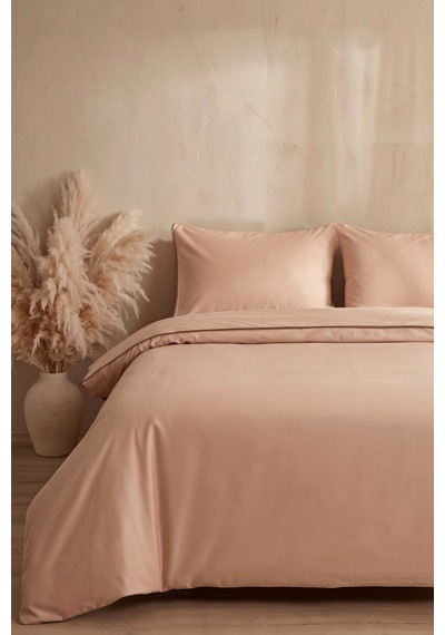 San Marino Dark Beige %100 Pamuklu Çift Kişilik Nevresim Takımı - 4 Parça Bej