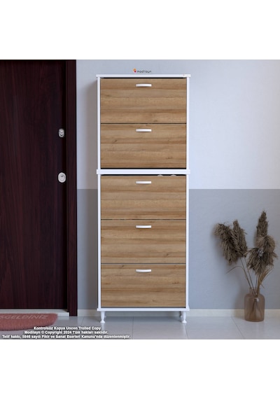 Eliusta Cover 72 Cm Ayakkabılık Dış Kapı/koridor/giyim Odası Uygun Meşe Renk 72x205x26 Cm Ayakkabılık Meşe Eliusta Cover 72 Cm Ayakkabılık Dış Kapı/koridor/giyim Odası Uygun Meşe Renk 72x205x26 Cm Ayakkabılık Meşe