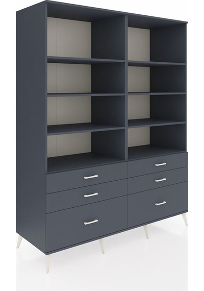 Kronos Gardrop 8 Raflı 6 Çekmeceli 176x59x221 Antrasit-antrasit Antrasit Kronos Gardrop 8 Raflı 6 Çekmeceli 176x59x221 Antrasit-antrasit Antrasit