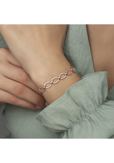 Casera's Gümüş Rose Oval Taşlı Kadın Bileklik Csr2183720 Gümüş