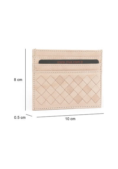 Ziya, Unisex Hakiki Deri Kartlık 1539852z05 Pudra 1539852z05 402 Pudra