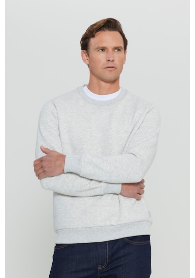 Ac&Co / Altınyıldız Classics Standart Fit Bisiklet Yaka Erkek Sweatshirt - Kar Melanj Kar Beyaz Ac&Co / Altınyıldız Classics Standart Fit Bisiklet Yaka Erkek Sweatshirt - Kar Melanj Kar Beyaz