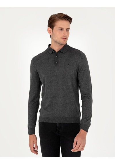 Pierre Cardin Erkek Antrasit Melanj Kazak /triko 50296623-vr081 Antrasit Melanj