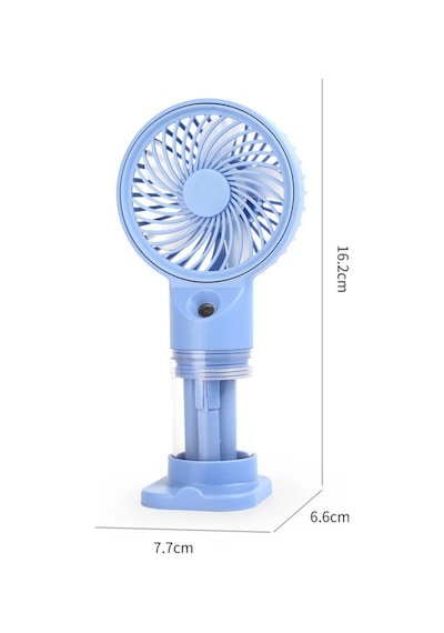 Şarjlı El Fanı Su Buharı Püskürtmeli Mini Vantilatör Masaüstü Ayaklı Telefon Standlı Soğutucu Fan