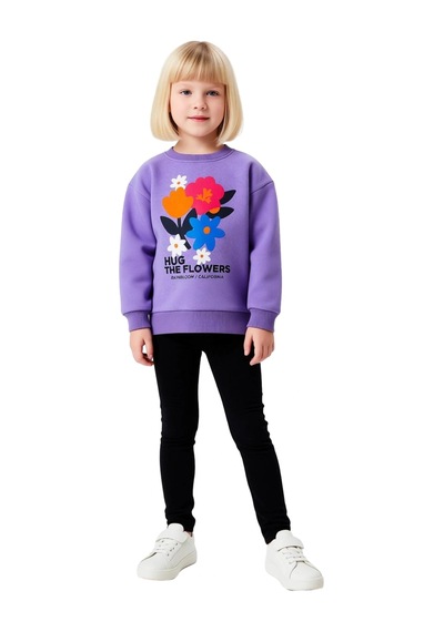 Frm Kız Çocuk Şardonlu Örme Takım Oversize Üst Ve Esnek Alt İle Konfo Lila Frm Kız Çocuk Şardonlu Örme Takım Oversize Üst Ve Esnek Alt İle Konfo Lila