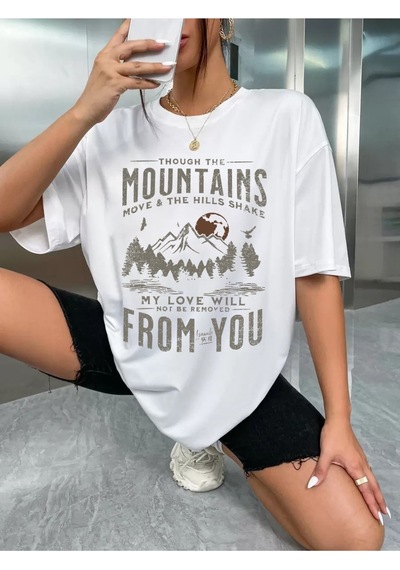 Uyguntarz Unisex From You Baskılı Tasarım Tshirt Beyaz