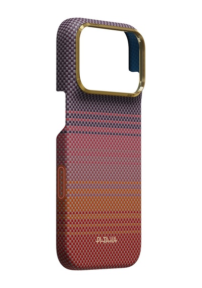 Apple Uyumlu Apple iPhone 18 Pro Kılıf M-safe Özellikli Aramid Fiber Sunset 2.0 California Dream Kapak Kırmızı-mor Kırmızı - Mor