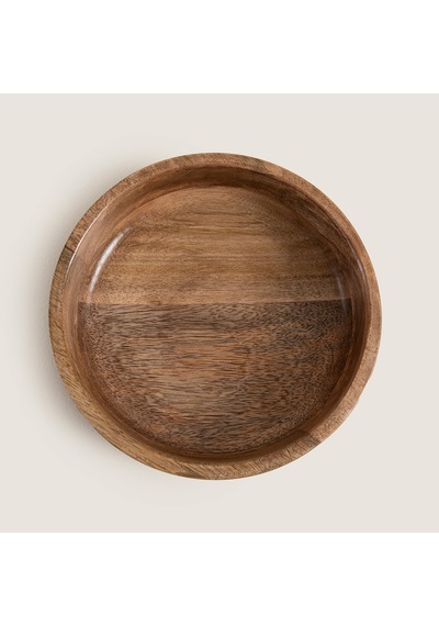 Spiga Ahşap Sunum Kasesi 20x20x5cm Natural Naturel