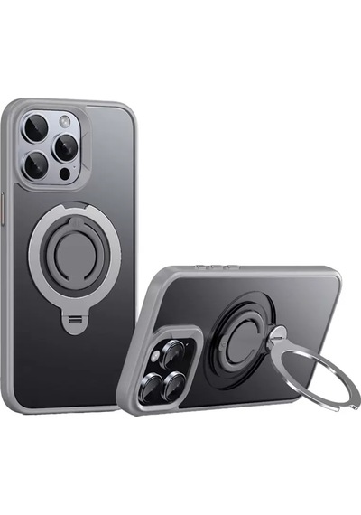 Joko Apple, Uyumlu iPhone 15 Pro Max Avatar 360 Dönen Magsafe Kapak - Titan Gri