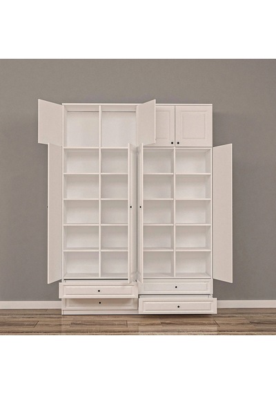 Tindle 4 Kapılı Gardrop Suntalam Sis Gri