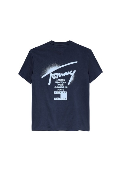 Tommy Jeans Erkek Tişört-dm0dm22553 Mavi