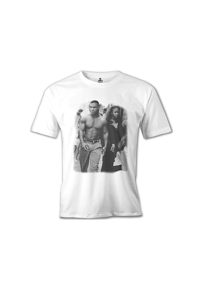 Mike Tyson And Naomi Beyaz Erkek Tshirt