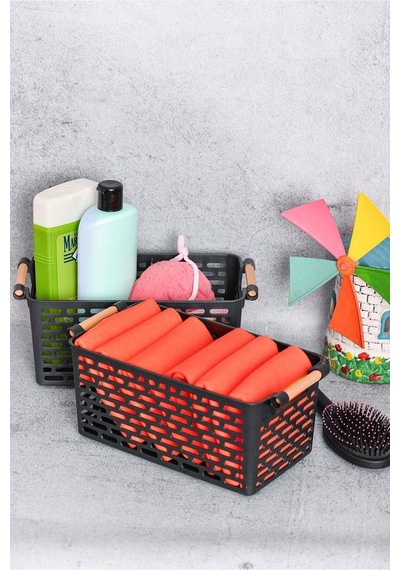4 Adet Buzdolabı Sepeti Dolap Içi Düzenleyici Sepet Plastik Organizer Banyo Mutfak Düzenleyici Siyah Krom