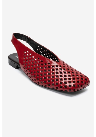 Luvi Shoes Delızıa Kırmızı Rugan Hakiki Deri Önü Kapalı Lazer Kesim Kadın Sandalet Luvi Shoes Delızıa Kırmızı Rugan Hakiki Deri Önü Kapalı Lazer Kesim Kadın Sandalet