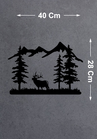 Avcı Orman Ve Dağ Sticker - 4x4 Off Road Adventure Sticker - Araba Oto Karavan Sticker - 02170 40x28 Cm