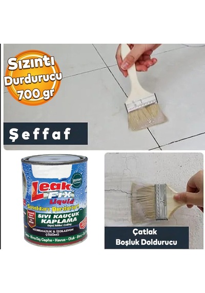 Şeffaf Leak Fix Liqid Su Sızıntı Durdurucu Sıvı Kauçuk Kaplama İzalasyon Sızdırmaz Yalıtım 700 Gr