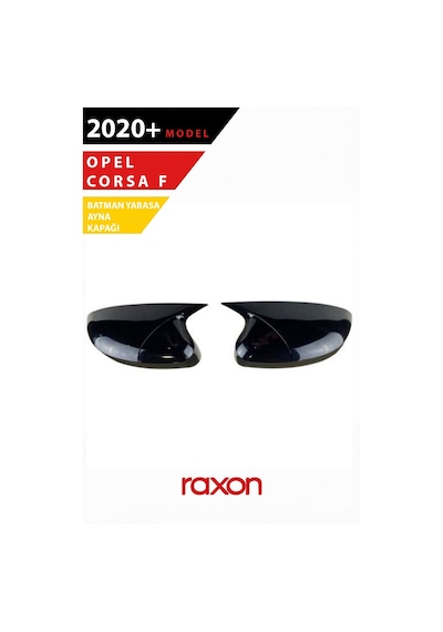 Opel Corsa F 2020+ Batman & Yarasa Ayna Kapağı Parlak Piano Black Sport
