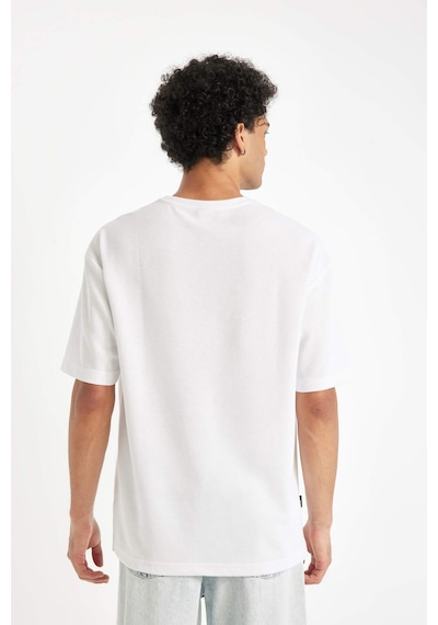 DeFacto Comfort Regular Fit Rahat Kesim Bisiklet Yaka Kısa Kollu Ağır Kumaş Basic Düz Tişört B4444AX24AUWT34