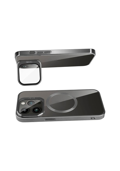 Apple Uyumlu iPhone 15 Pro Max Kılıf Magsafe Wireless Şarj Özellikli Standlı Zore Klon Kapak