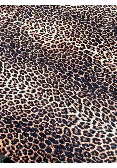Lacis Leopar Kadife Taş Askılı Midi Boy Bodycon Elbise Leopar