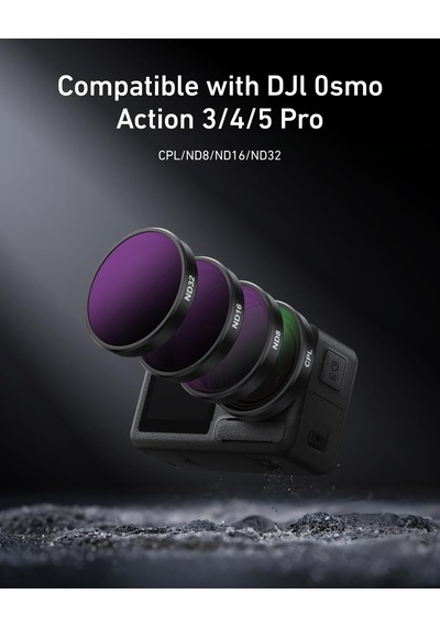 Telesın Djı Osmo Action 5 Pro/4/3, Xtra Edge/pro İçin Cpl Nd Filtresi