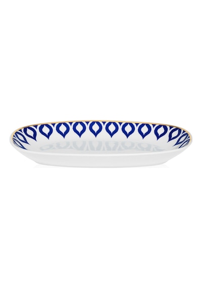 Zm Decor Damla Mavili Kayık Kase 30 Cm